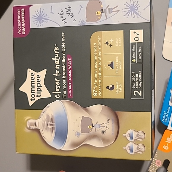 Pacifiers and a 2pc bottle set. New in original packaging. - Picture 2 of 2